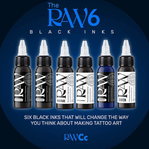 THE RAW 6 (Black Ink) Set - Raw Pigments