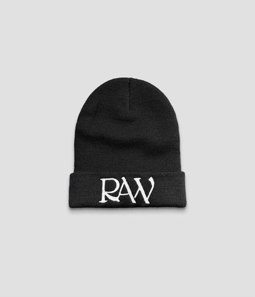 RAW Logo Beanie Black - Raw Pigments